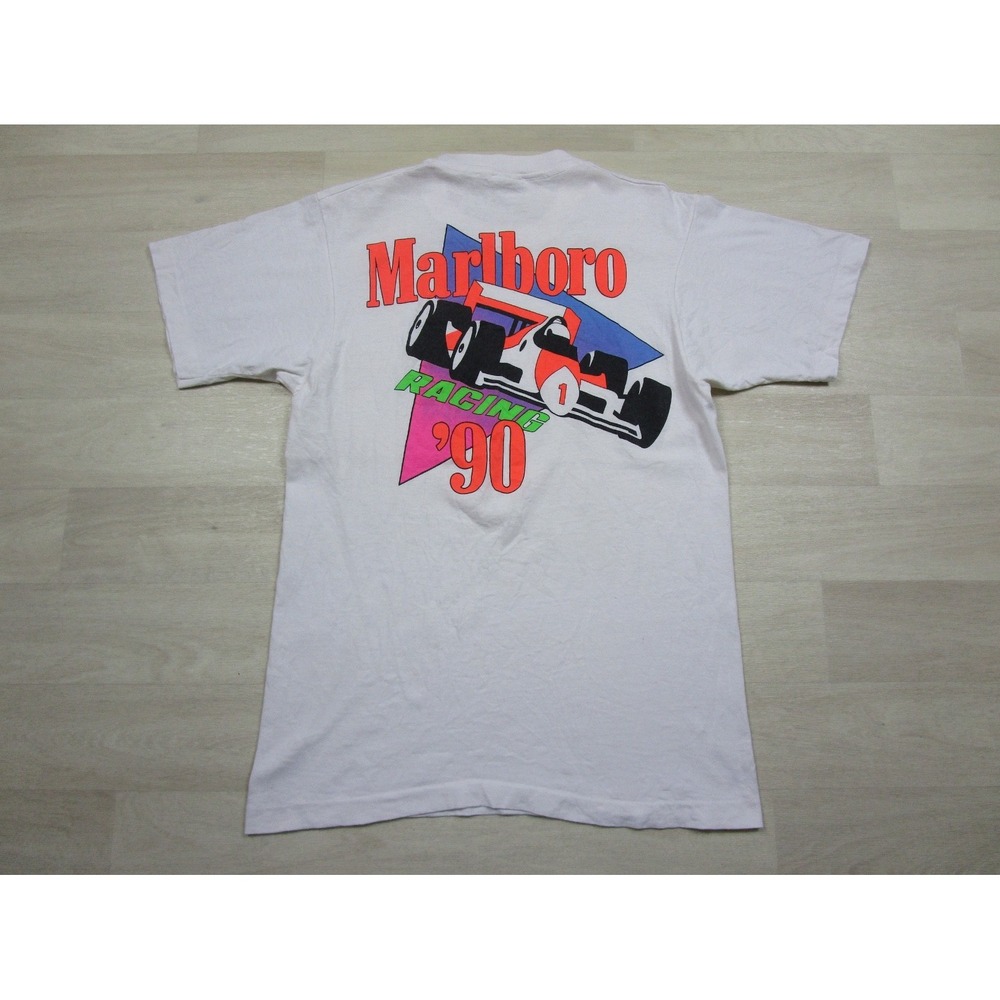 Vintage 90s Marlboro Racing Pocket T Shirt Men's (M) F1 Indy Single Stitch USA